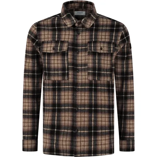 Checked Soft Overshirt - | Regular Fit , male, Sizes: M - PureWhite - Modalova