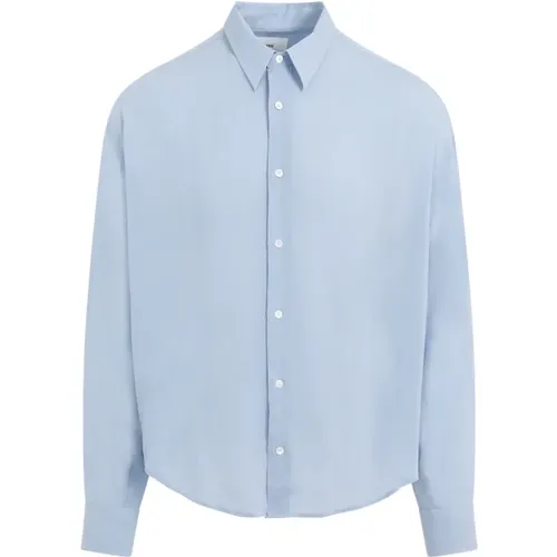 Kaschmir Blaue Boxy Fit Hemd,Kreide Boxy Fit Shirt - Ami Paris - Modalova