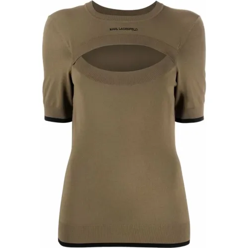 TOP 221W2005 636 Khaki , female, Sizes: M - Karl Lagerfeld - Modalova