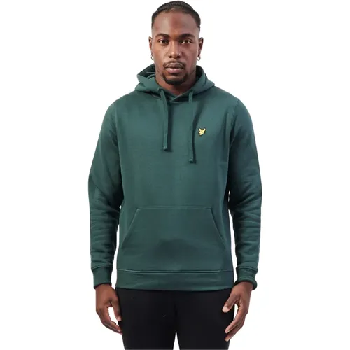 Grüner Kapuzenpullover mit Kängurutasche , Herren, Größe: XL - Lyle & Scott - Modalova