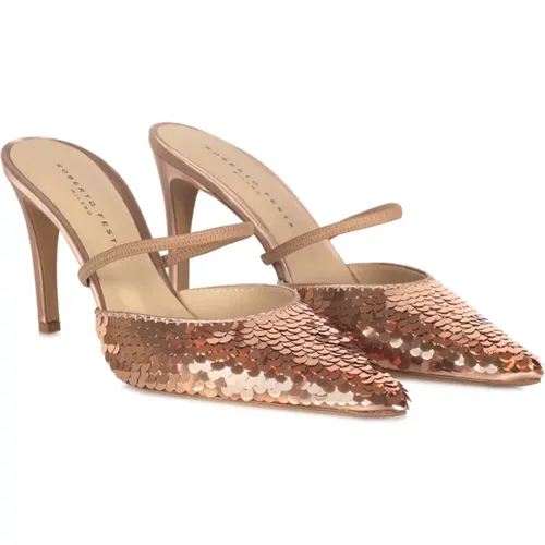 Elevate Your Shoe Game with Heeled Mules , female, Sizes: 6 UK, 4 UK - Roberto Festa - Modalova