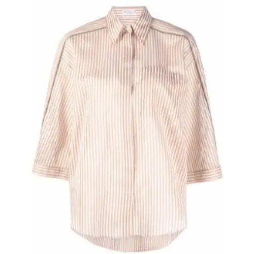 Striped Shirt Update , female, Sizes: S - BRUNELLO CUCINELLI - Modalova