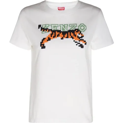 Embroidered Cotton T-shirt , female, Sizes: S, L, M - Kenzo - Modalova