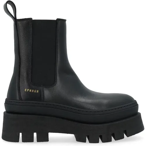 Schwarzer Leder Chelsea Boot , Damen, Größe: 36 EU - Copenhagen Shoes - Modalova