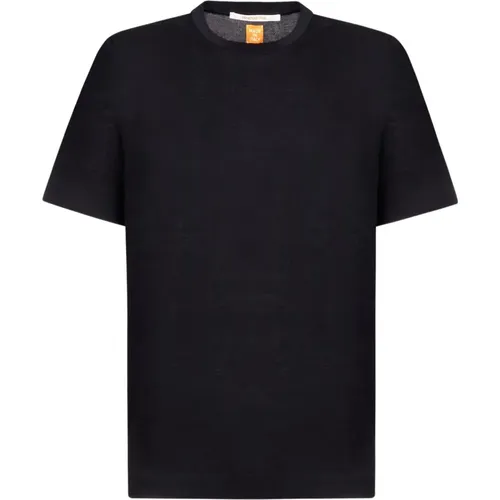 Dunkelblaues Halbärmeliges T-Shirt Regular Fit - Hindustrie - Modalova