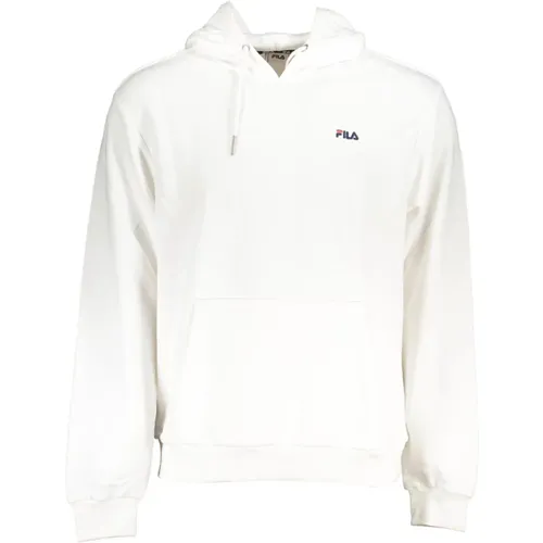 Weißer Sweatshirt mit Druck und Langen Ärmeln , Herren, Größe: XS - Fila - Modalova