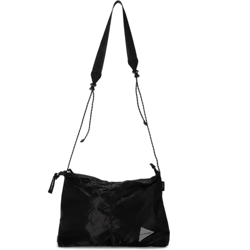 Nylon Crossbody Tasche mit Fronttaschen , Herren, Größe: ONE Size - And Wander - Modalova