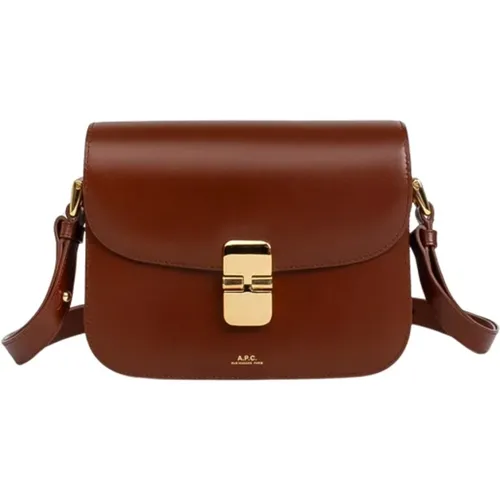 Grace Small Braune Taschen mit Gold-Hardware - A.P.C. - Modalova