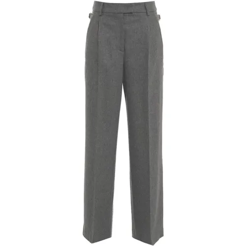 Grey Trousers Aw24 , female, Sizes: M - Pt01 - Modalova