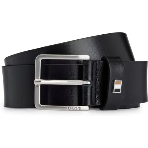 Leather Belt with 'Ther-Flag' Design , male, Sizes: 105 CM, 100 CM, 90 CM - Hugo Boss - Modalova