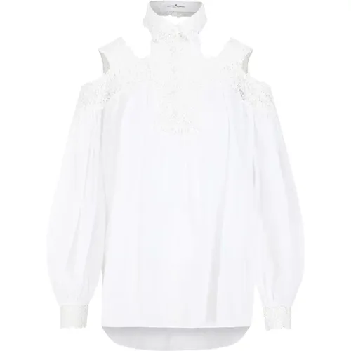 Cotton Lace Shirt , female, Sizes: XS - Ermanno Scervino - Modalova