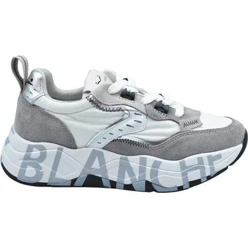 Silberne Schnürschuhe für Frauen , Damen, Größe: 36 EU - Voile blanche - Modalova