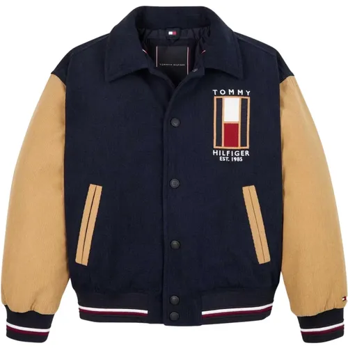 Farbblock Samt Bomberjacke - Tommy Hilfiger - Modalova