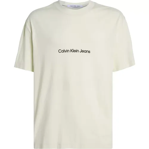 Square Frequency T-Shirt , Herren, Größe: M - Calvin Klein Jeans - Modalova
