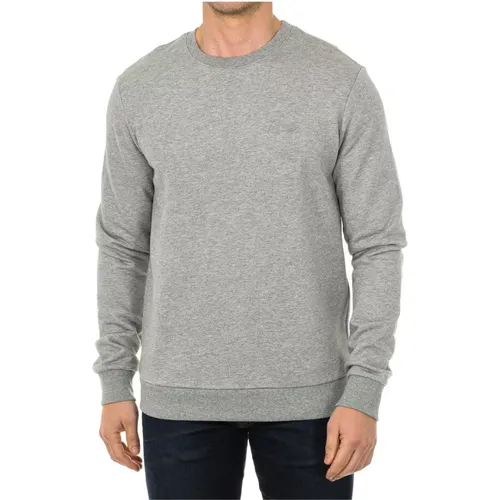 Herren Schwarzer Sweatshirt Rundhalsausschnitt Langarm , Herren, Größe: S - Armani Jeans - Modalova