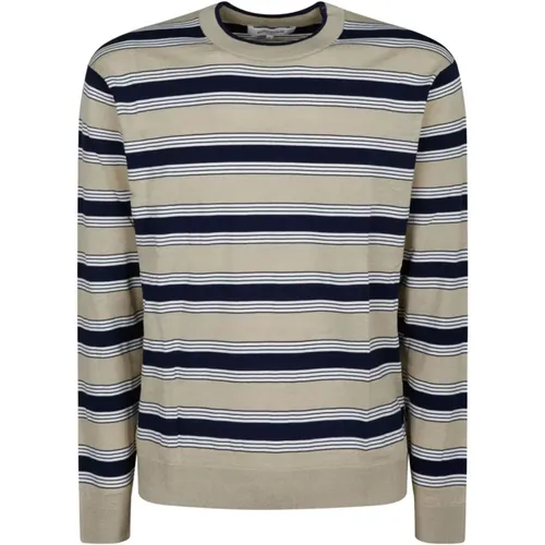 Striped Cotton Jumper , male, Sizes: M, L - Maison Kitsuné - Modalova