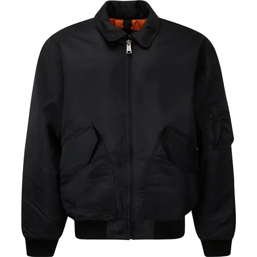 Bomber Jacket with Orange Interior , male, Sizes: L - Carhartt WIP - Modalova