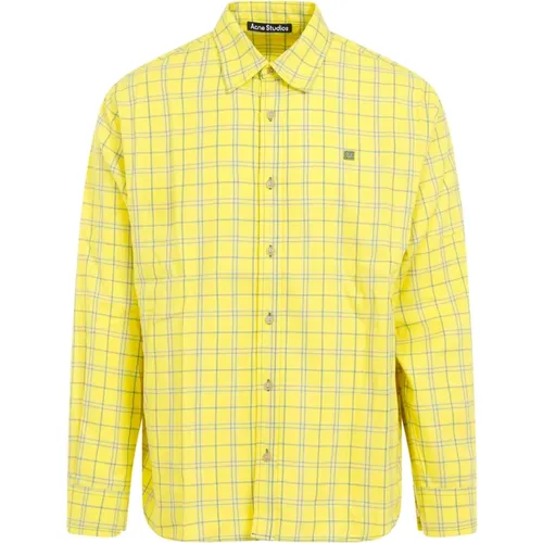 Green Shirt for Men , male, Sizes: L, S, M - Acne Studios - Modalova