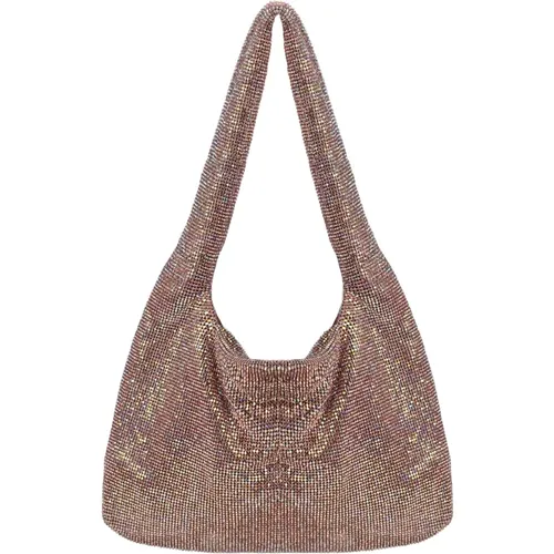Crystal Mesh crystal-embellished shoulder bag , female, Sizes: ONE SIZE - Kara - Modalova