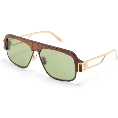 ZT3 Burullus Radica Gold Sunglasses , female, Sizes: 61 MM - Marni - Modalova