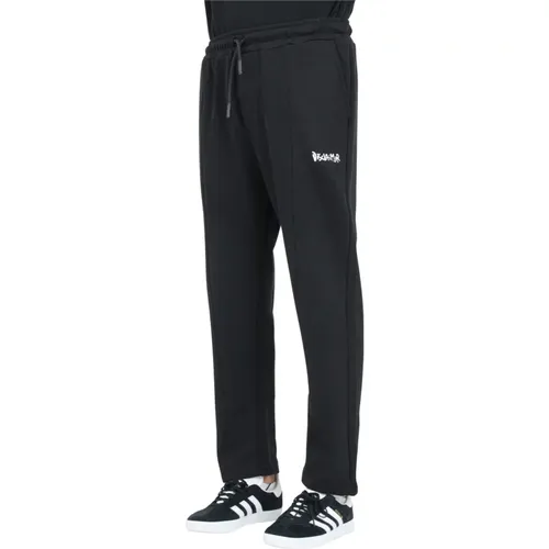 Schwarze sportliche Sweatpants mit weitem Beinschnitt , Herren, Größe: L - Disclaimer - Modalova