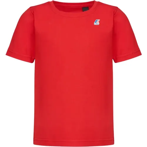 Rotes T-Shirt mit Logodruck K-Way - K-way - Modalova