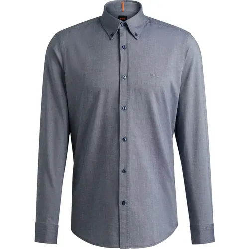 Oxford Shirt in Washed Look , male, Sizes: M, 2XL, XL, L - Hugo Boss - Modalova