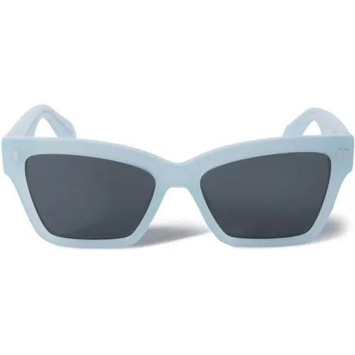Blaue Sonnenbrille mit Original-Etui , unisex, Größe: 54 MM - Off White - Modalova