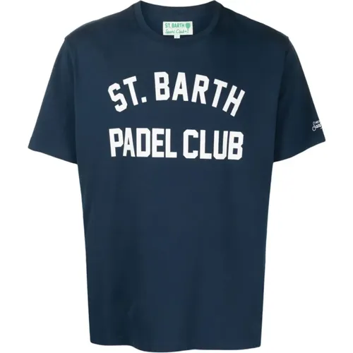 Logo-Print Cotton T-Shirt , male, Sizes: M, L, 2XL, S - MC2 Saint Barth - Modalova