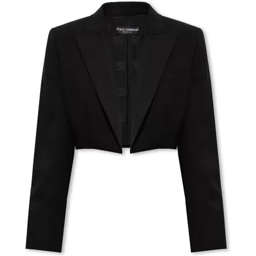 Cropped blazer , female, Sizes: S, M - Dolce & Gabbana - Modalova