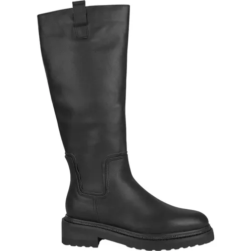 Stylish Leather Zip Boots , female, Sizes: 5 UK, 9 UK - Alma en Pena - Modalova