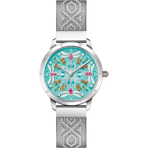 Kaleidoscope Dragonfly Watch Silver Turquoise , female, Sizes: ONE SIZE - Thomas Sabo - Modalova