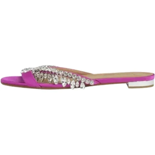 Pre-owned Stoff flats - Aquazzura Pre-owned - Modalova