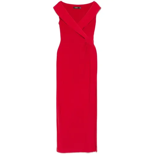 Damenbekleidung Kleid Rot Aw24 , Damen, Größe: 2XS - Ralph Lauren - Modalova