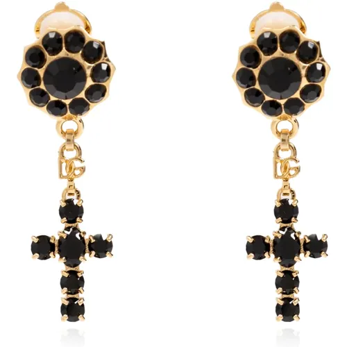 Clips with religious motif , female, Sizes: ONE SIZE - Dolce & Gabbana - Modalova