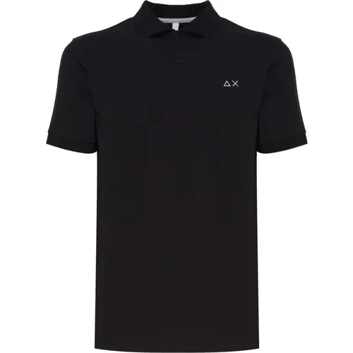 Polo Shirts,Solid Regular Polo Shirt in Schwarz - Sun68 - Modalova