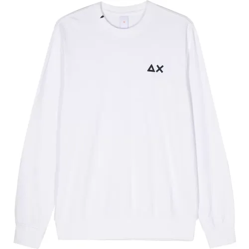 Bestickter Logo-Sweatshirt , Herren, Größe: 3XL - Sun68 - Modalova