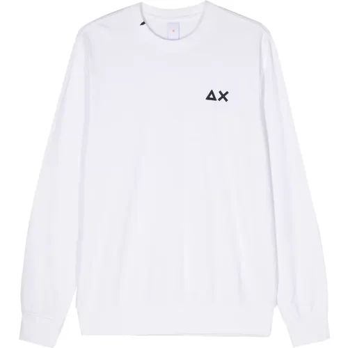 Bestickter Logo-Sweatshirt , Herren, Größe: 2XL - Sun68 - Modalova