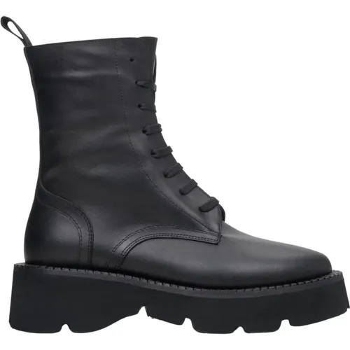 Damen Schwarze Ankle Boots aus Echtem Leder Er00113811 , Damen, Größe: 36 EU - Estro - Modalova