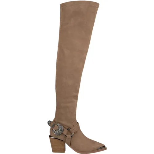 Leather Cowboy Ankle Boots , female, Sizes: 4 UK, 8 UK, 5 UK, 7 UK - Alma en Pena - Modalova