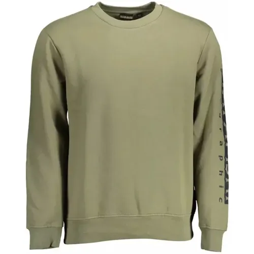 Emerald Casual Cotton-Blend Sweater , male, Sizes: M, L, XL, S, 2XL, 3XL - Napapijri - Modalova