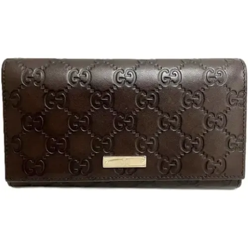 Pre-owned Leather wallets , female, Sizes: ONE SIZE - Gucci Vintage - Modalova