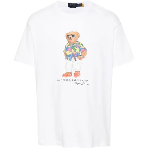 Weiße Polo Bear T-Shirts und Polos , Herren, Größe: S - Ralph Lauren - Modalova
