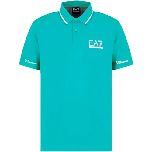 Blaues Polo-Shirt Tennis Club Kollektion , Herren, Größe: XL - Emporio Armani EA7 - Modalova