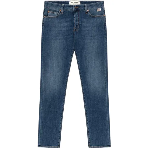 Medium Wash Denim Jeans Slim Fit , Herren, Größe: W31 - Roy Roger's - Modalova