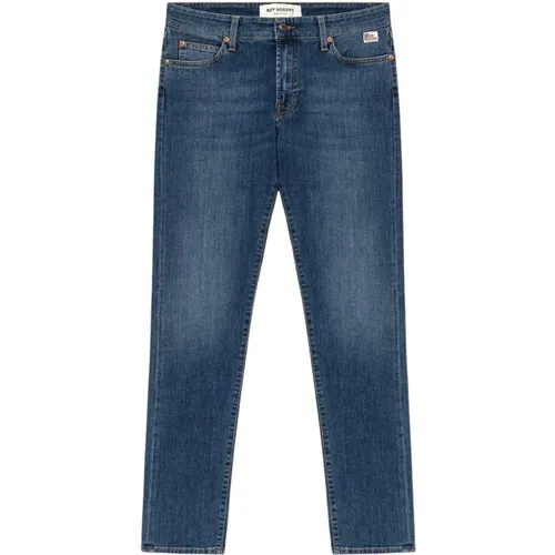 Medium Wash Denim Jeans Slim Fit , Herren, Größe: W38 - Roy Roger's - Modalova