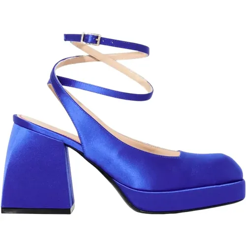 Blaue Pumps mit Eckiger Spitze - Nodaleto - Modalova