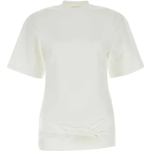 Off , Weiße Baumwoll-T-Shirt , Damen, Größe: S - Off White - Modalova