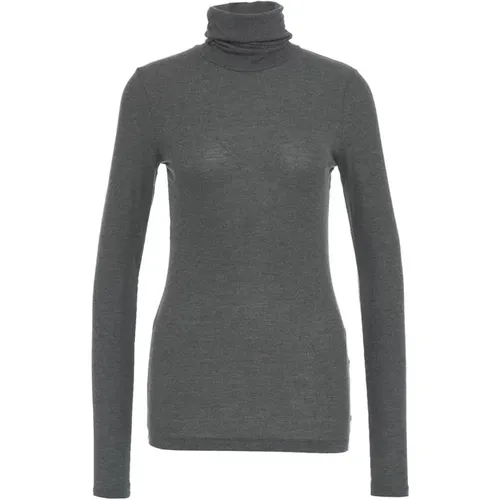 Grey Turtleneck Knitwear Aw24 , female, Sizes: XS, S, M - closed - Modalova