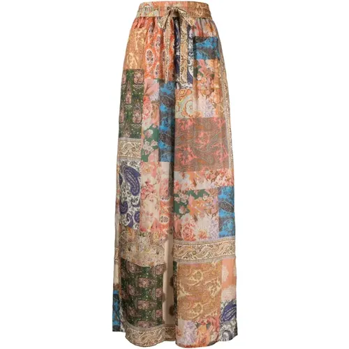 Bohemian Paisley Silk Trousers , female, Sizes: L - Zimmermann - Modalova